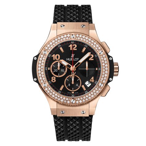 hublot big bang gold diamonds black chrono|hublot big bang diamond bezel.